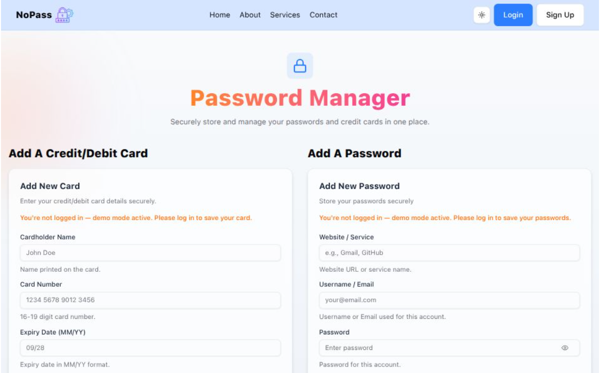 NoPass - Secure Password Manager